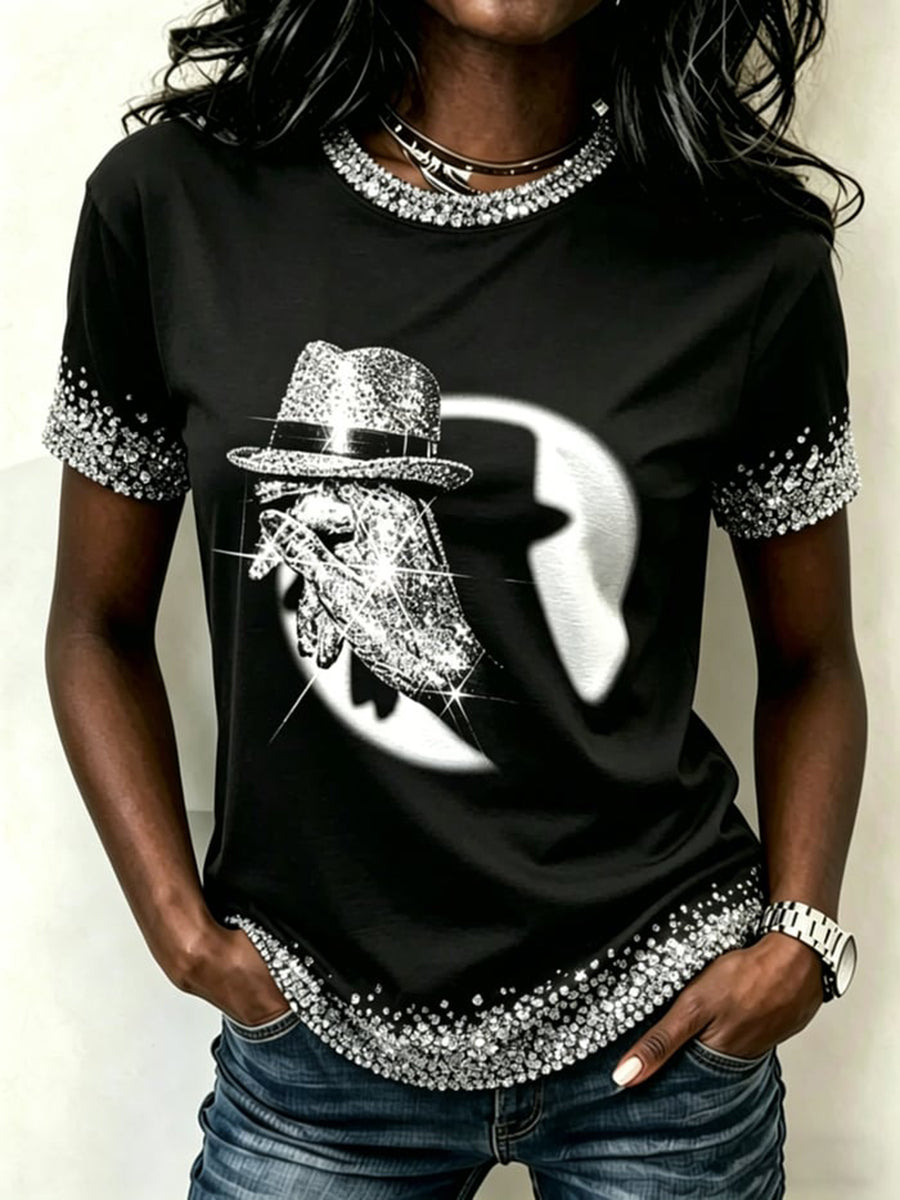 Kvinders Pop Music Inspireret T-shirt