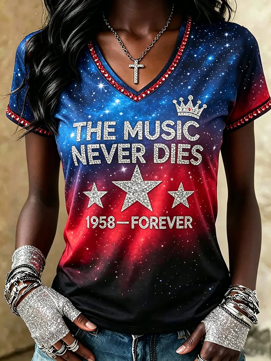 Kvindernes popmusik-inspirerede t-shirt