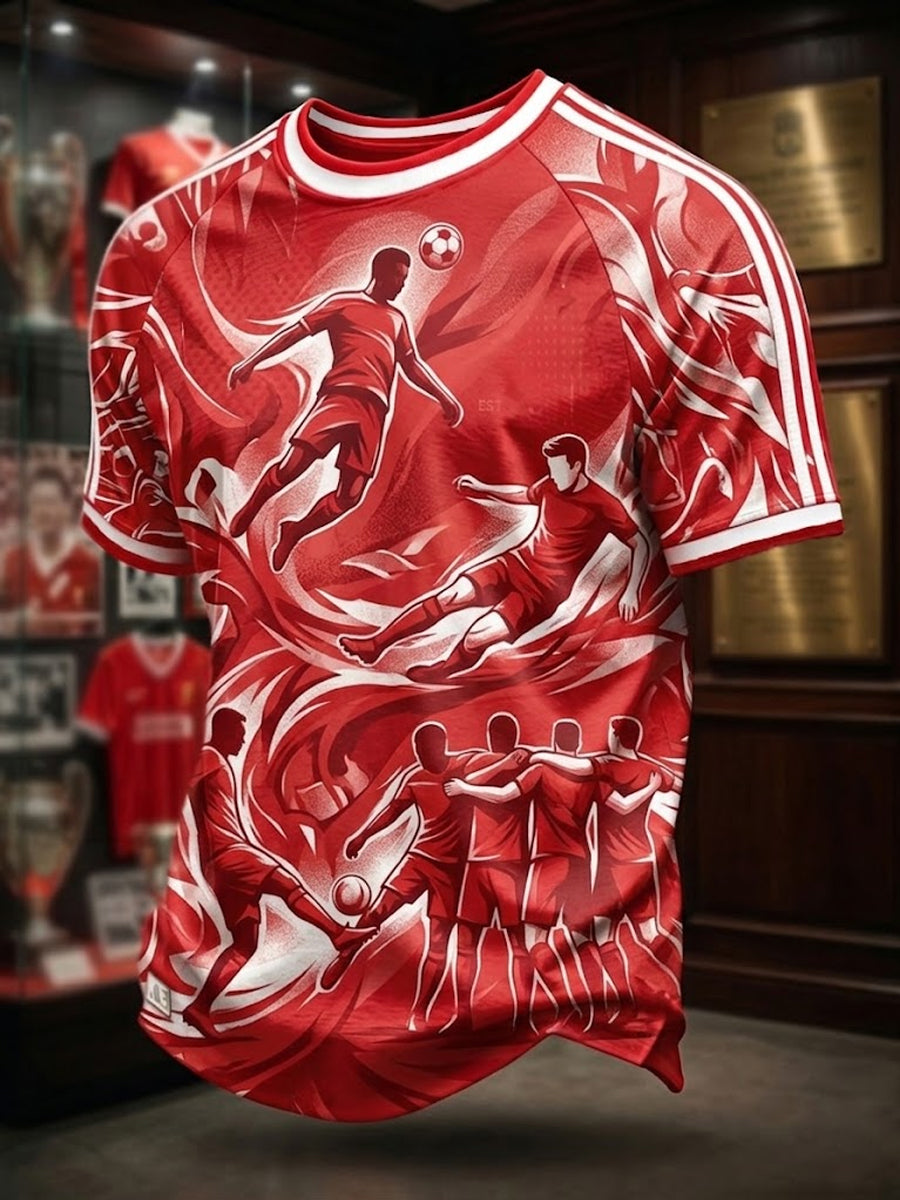 Mænds gave til fodbold Fans Print Casual Tee