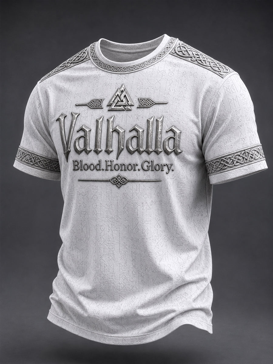 Mænds Valhalla T-shirt med print