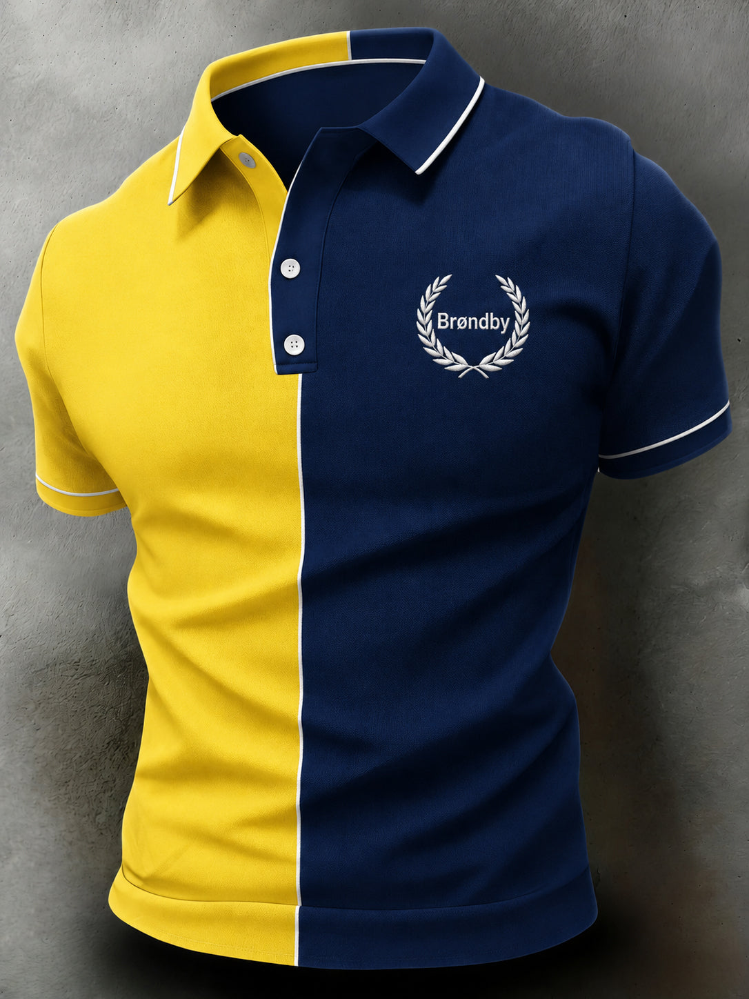 Mænds Brøndby If Club Kunstnerisk Print Polo Print