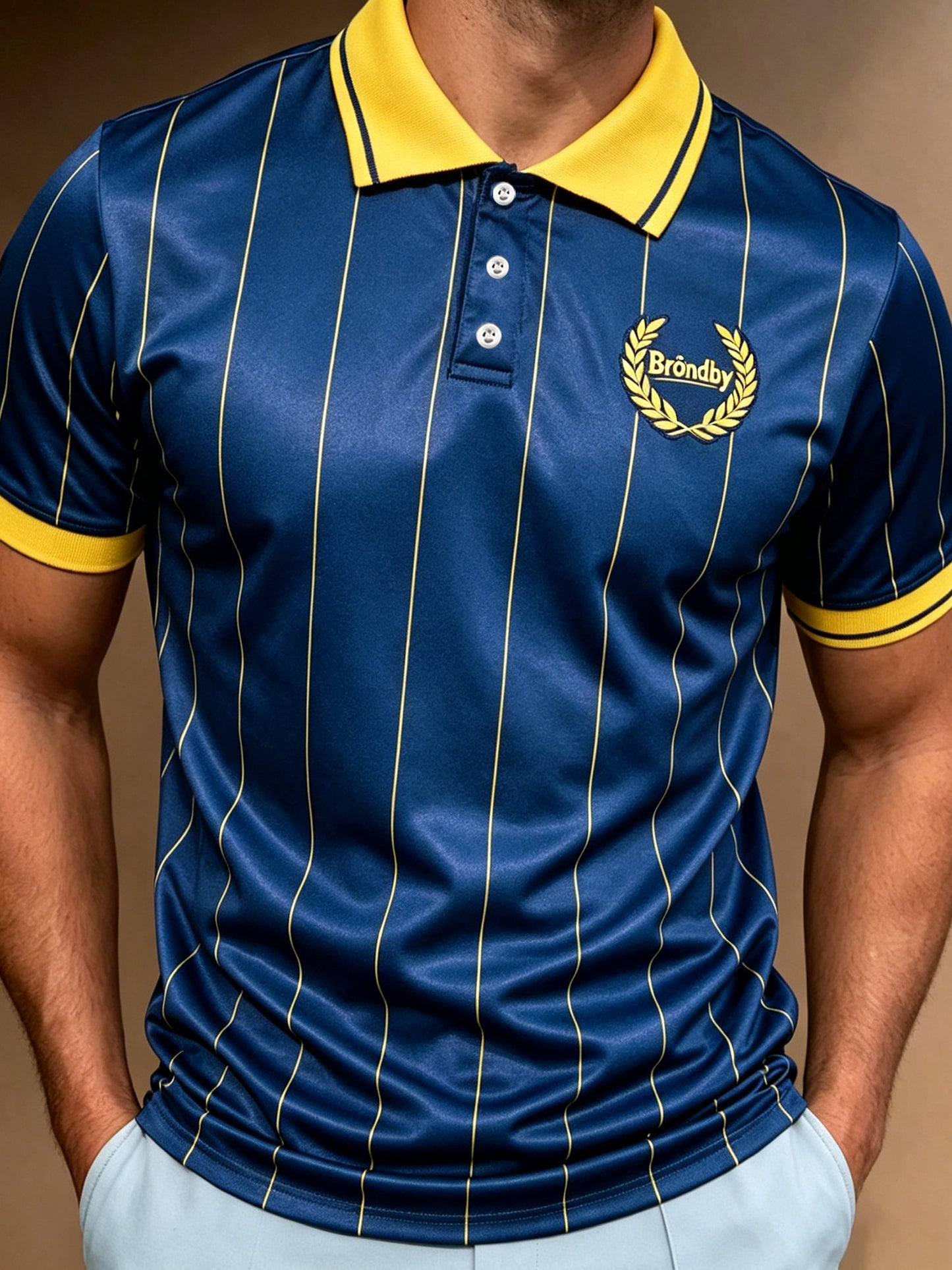 Mænds Brøndby IF fodboldklub Kunstnerisk print Polo.