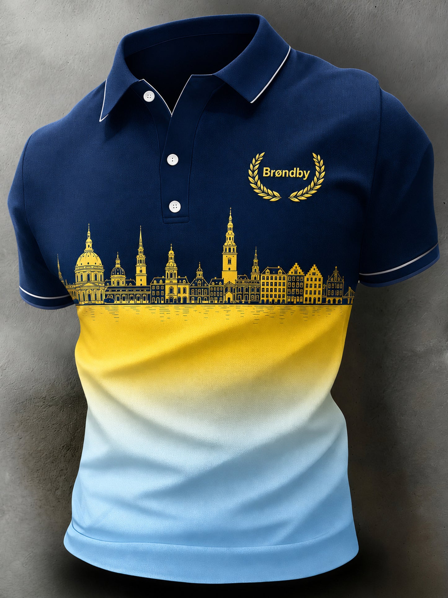 Heren Brøndby IF voetbalclub artistieke print polo