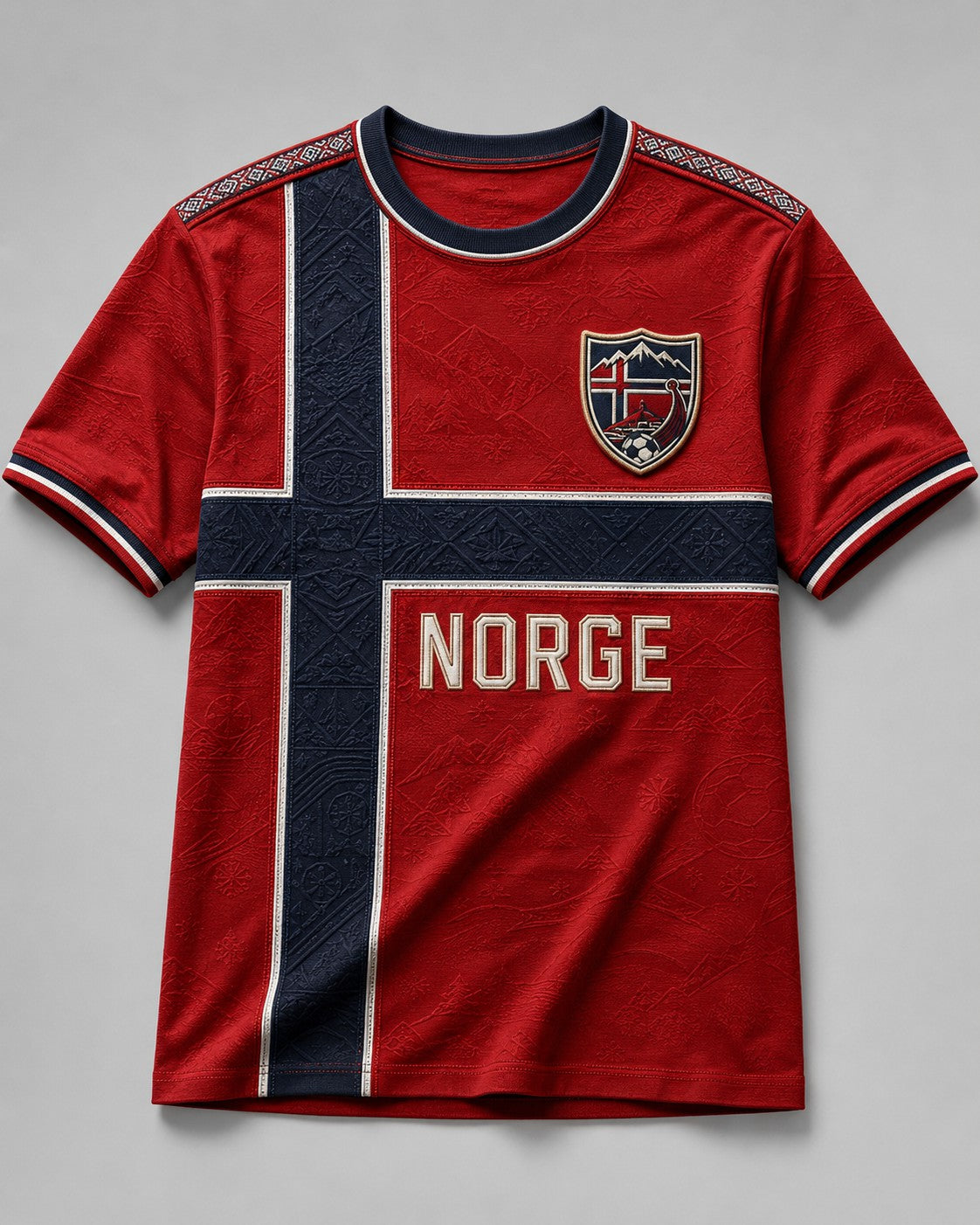 Menns Norge Fotball Trykt T-skjorte