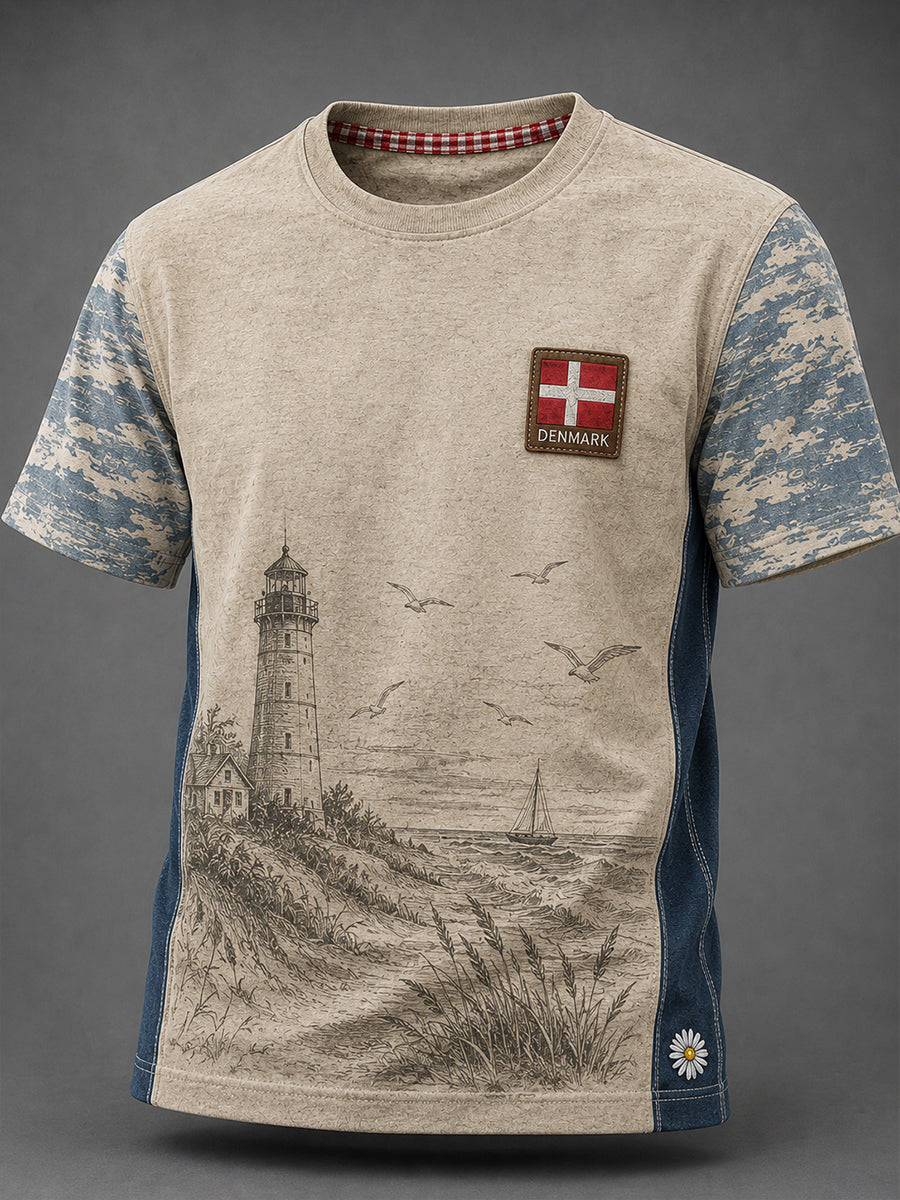Mænds Danmark korte ærmer T-shirt