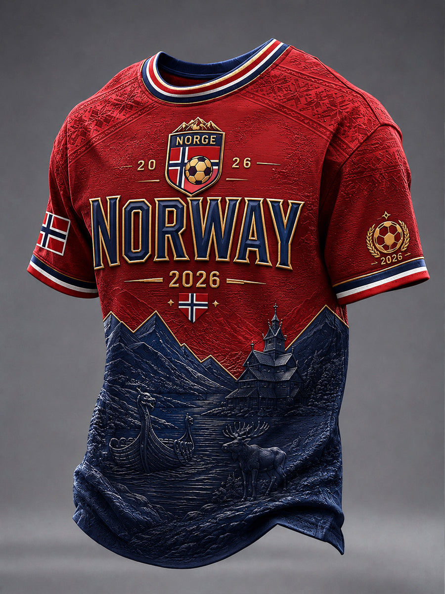 Retro Norge 2026 fotball T-shirt