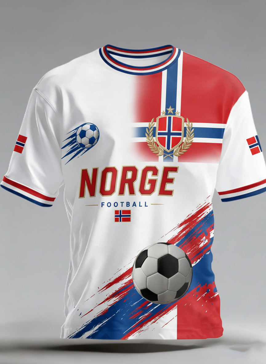 Norsk fotballmatch kunst for herrer Print T-shirt