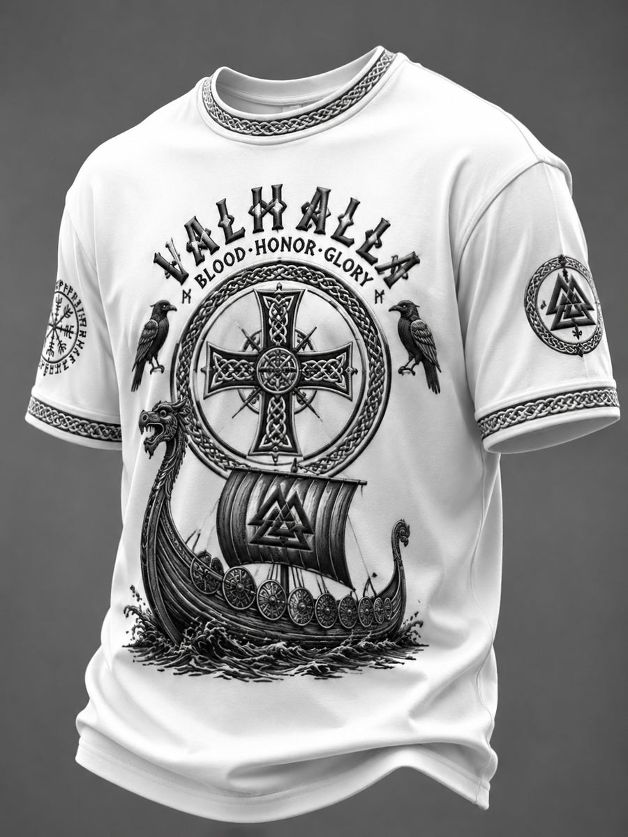 Mænds Valhalla T-shirt med print