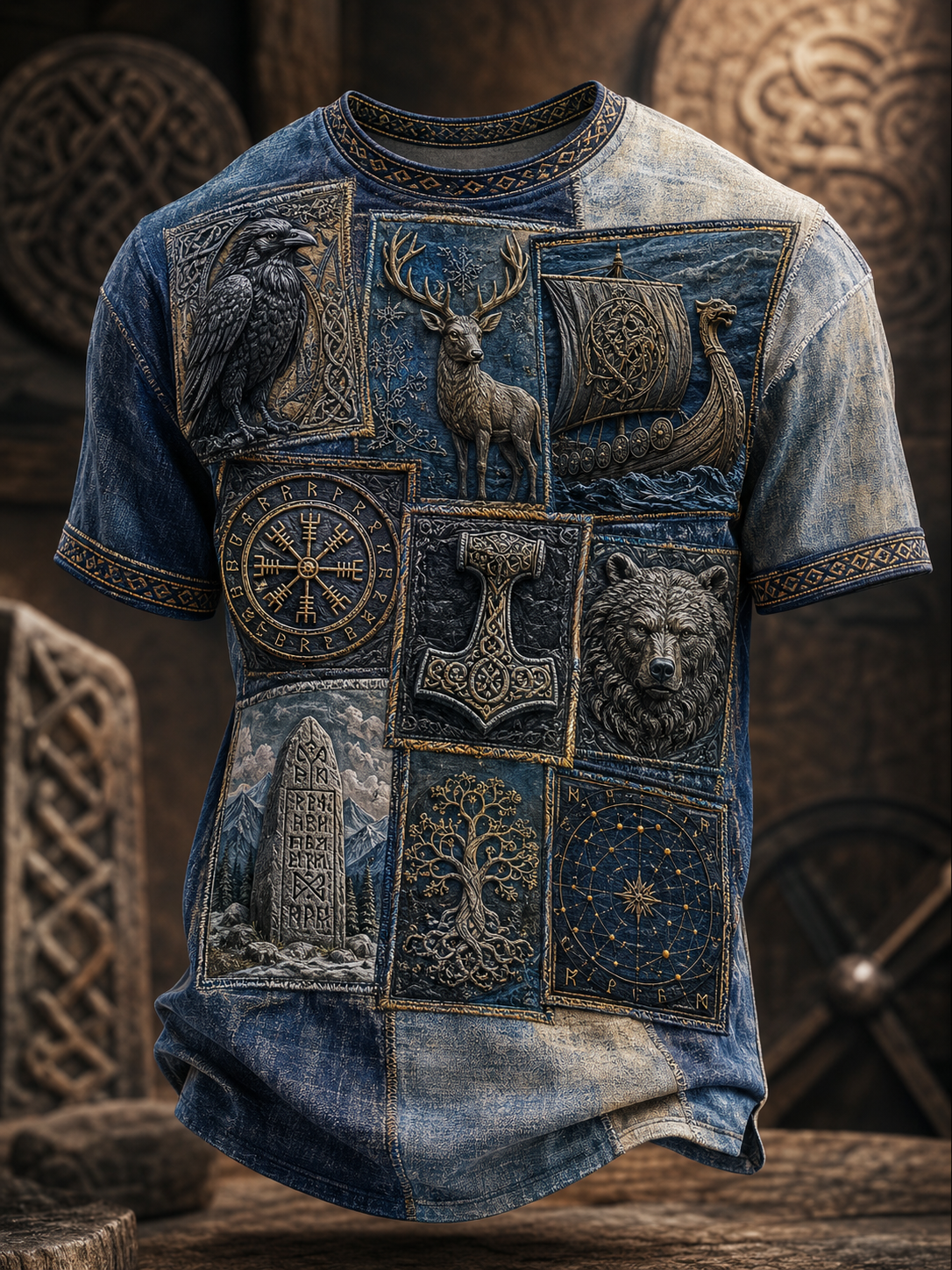 Herrens vikinge korte ærmer T-shirt