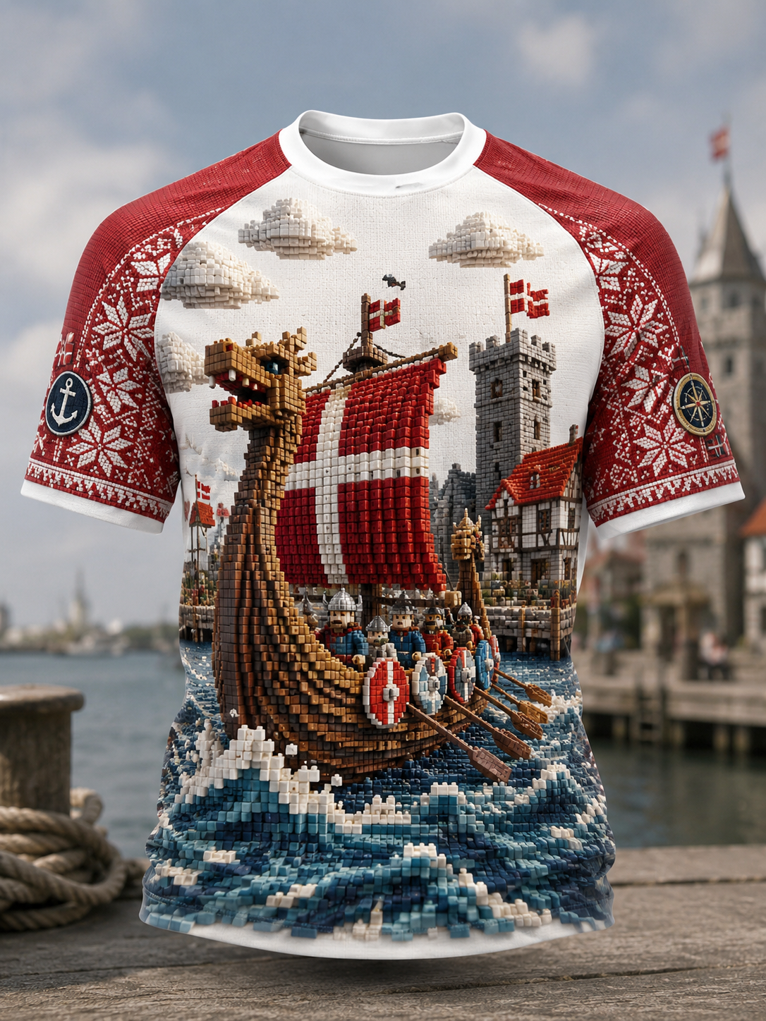 Herrens danske vikinger Kort ærme T-shirt