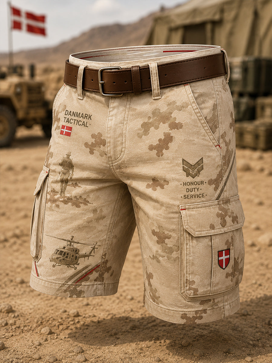 Mænds nødstedte camouflage Militær-Print beskåret fragtbukser