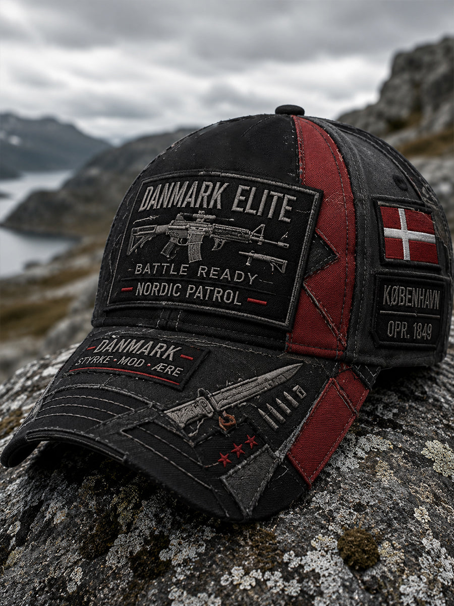 Hat med camouflageprint i militærstil