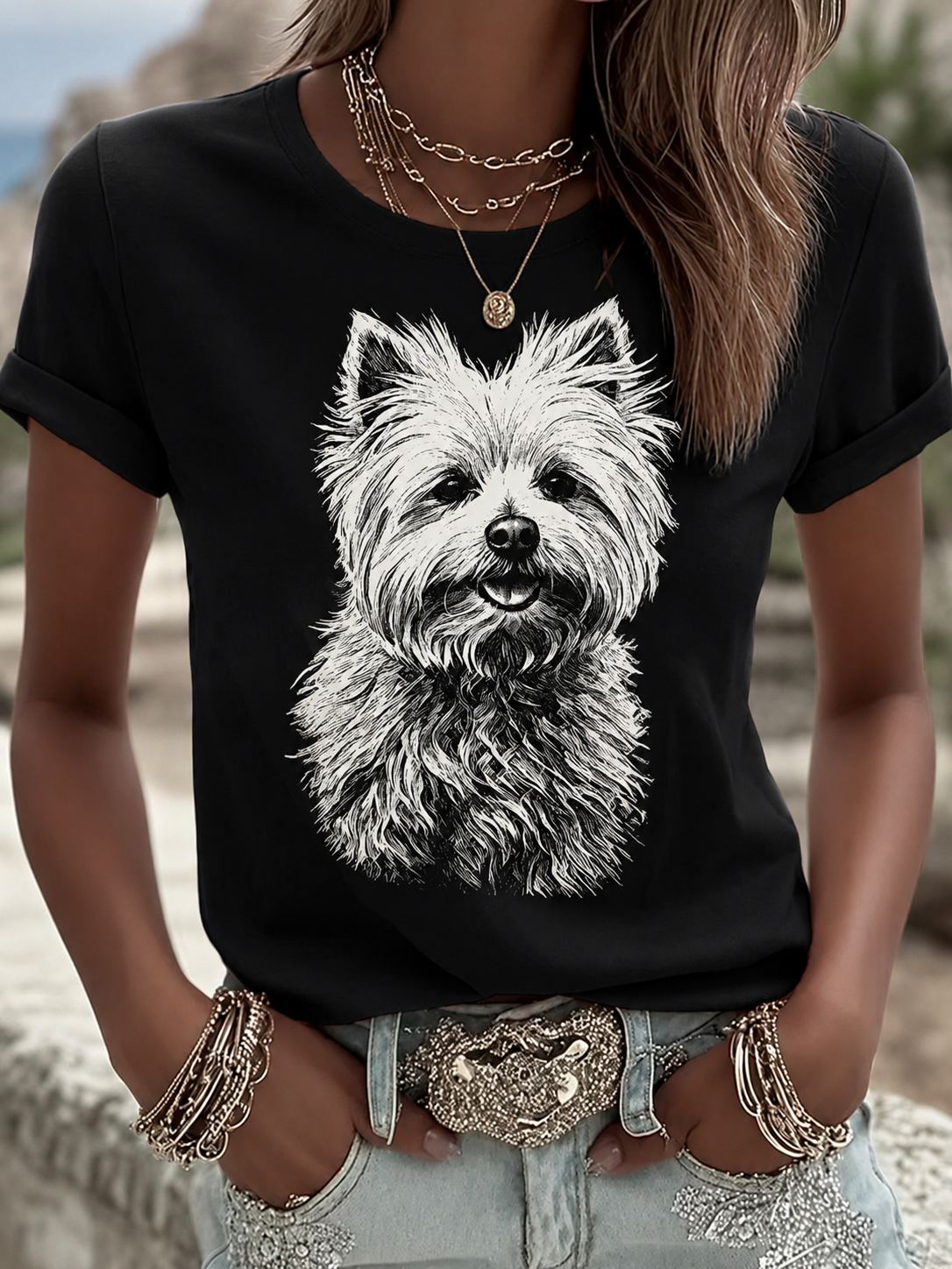 Kvinder West Highland White Terrier Kortærmet T-shirte