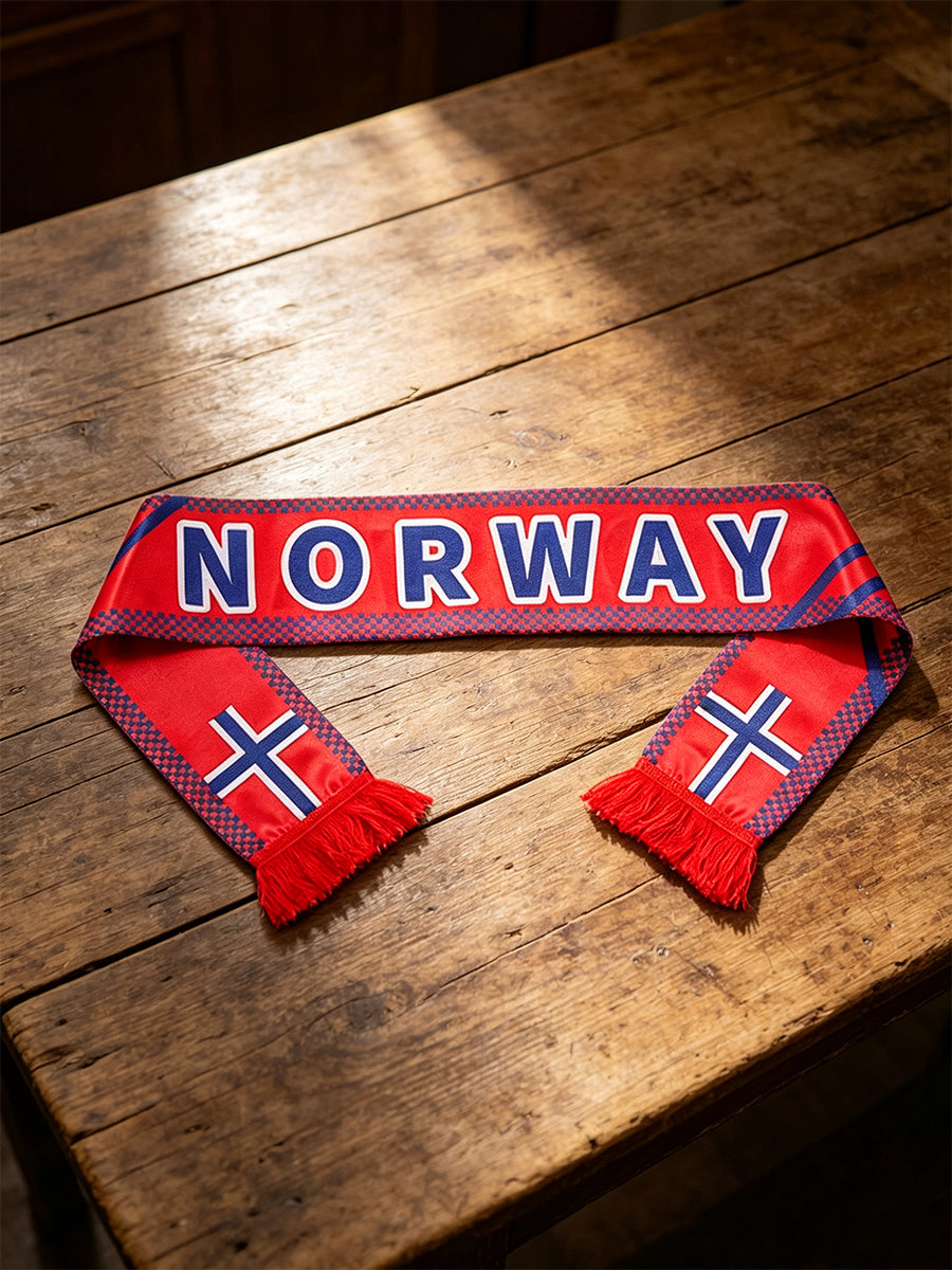 Norges flagg Norge Skriv ut frynsetøyskjerf