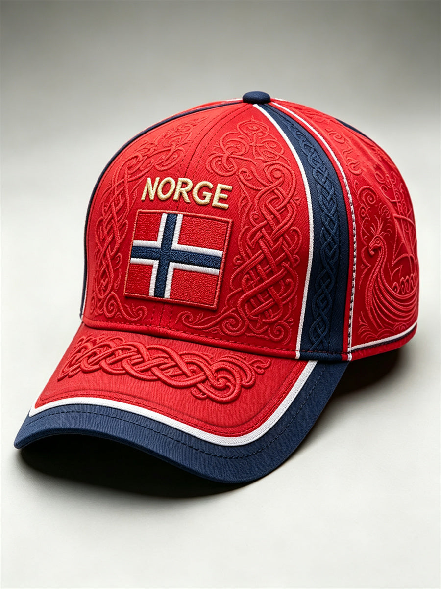 Unisex Norge vikingeskip Celtic Knote Flag fargeblokk i utskriftskapet