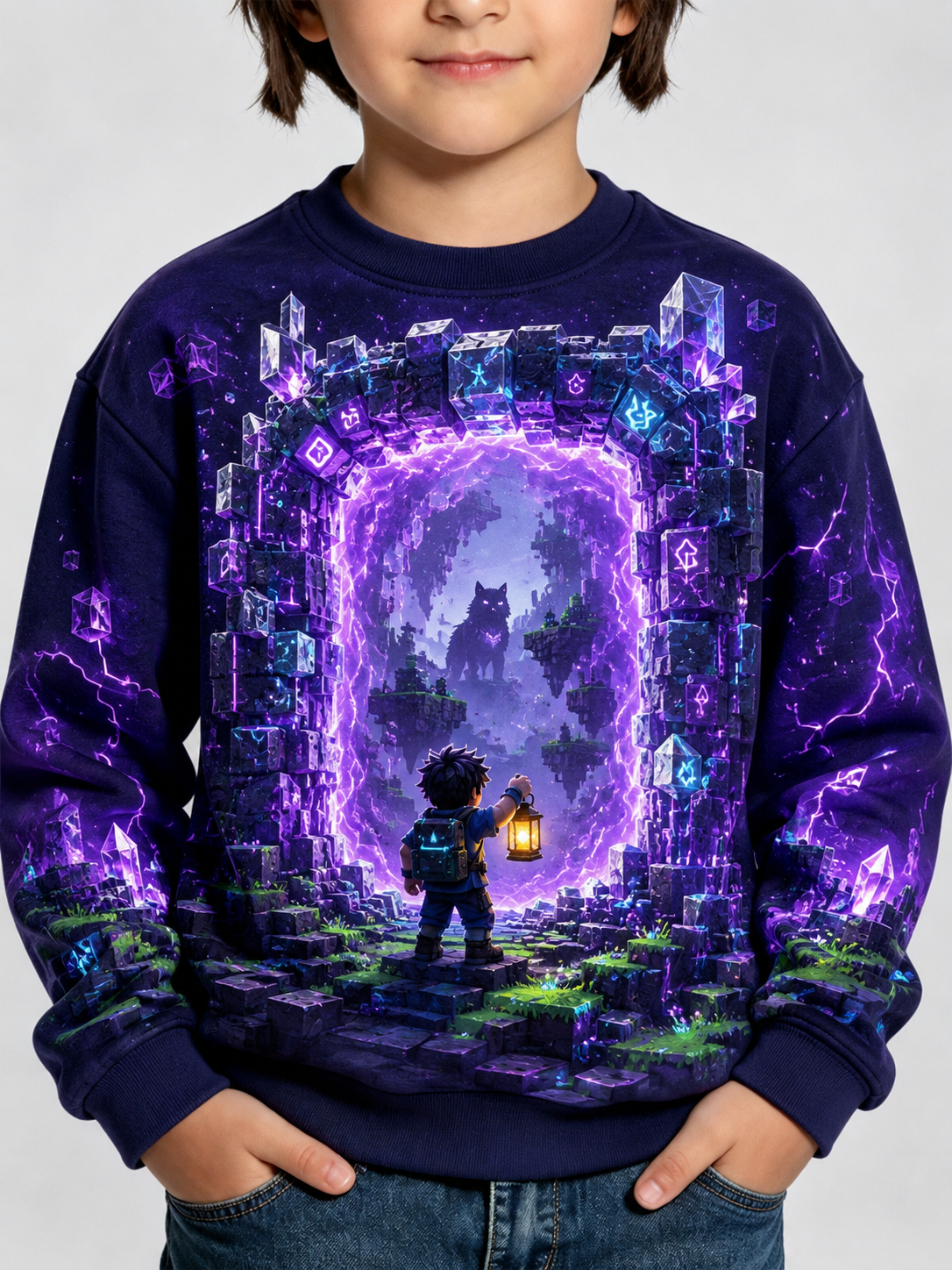 Minecraft Print T-shirt med korte ærmer