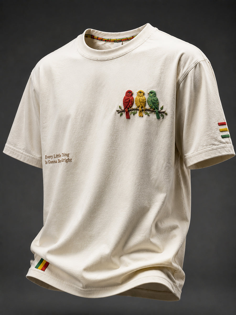 Retro Reggae fugl klassisk Casual T-shirt