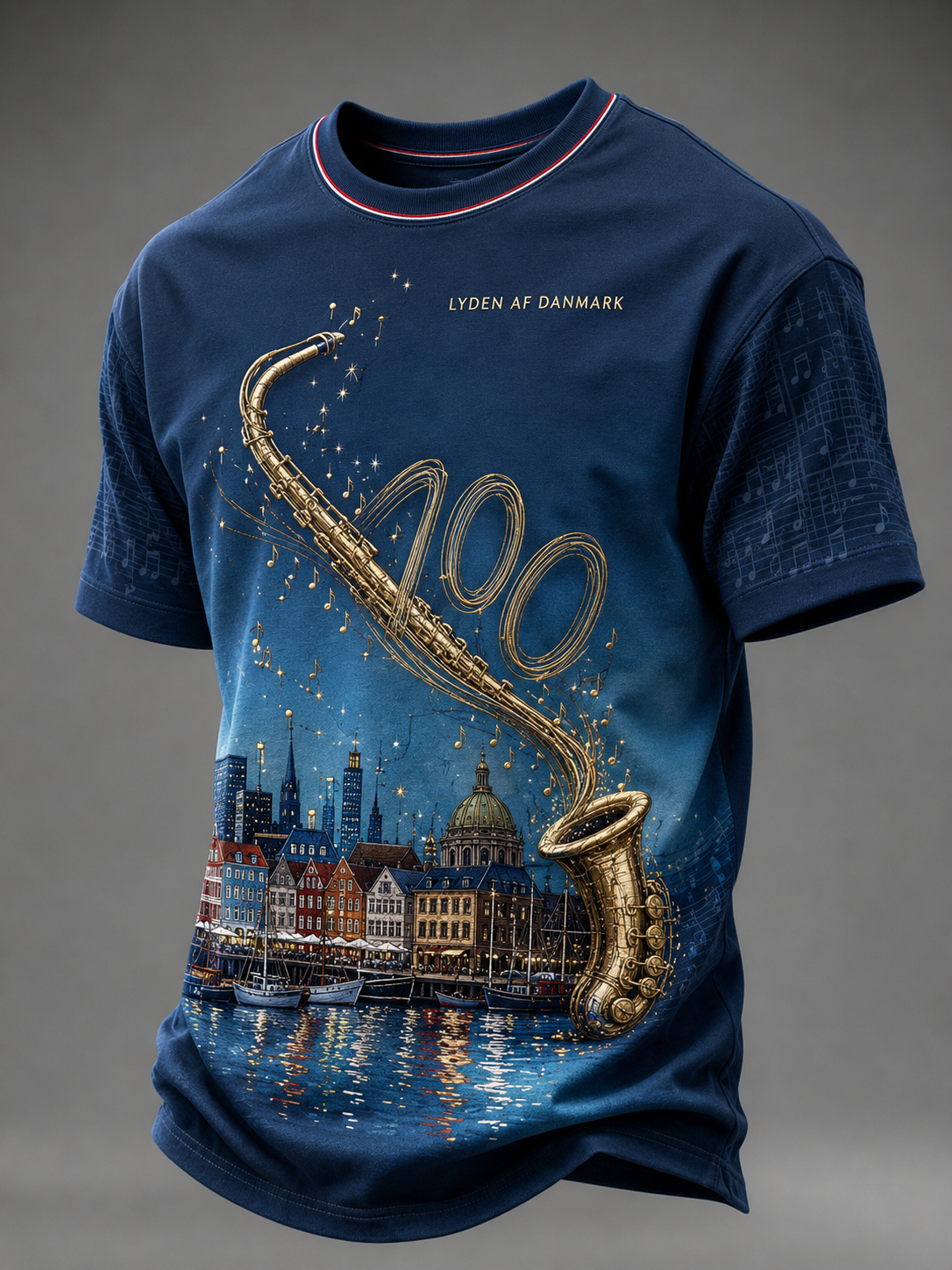 Herrernes 100-års jubilæum for dansk jazz T-shirt med korte ærmer