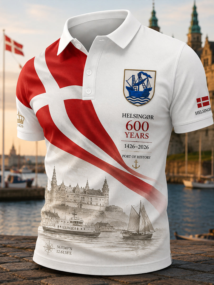 Mænds Short-ærme Polo skjorte med Urban minde grafisk print