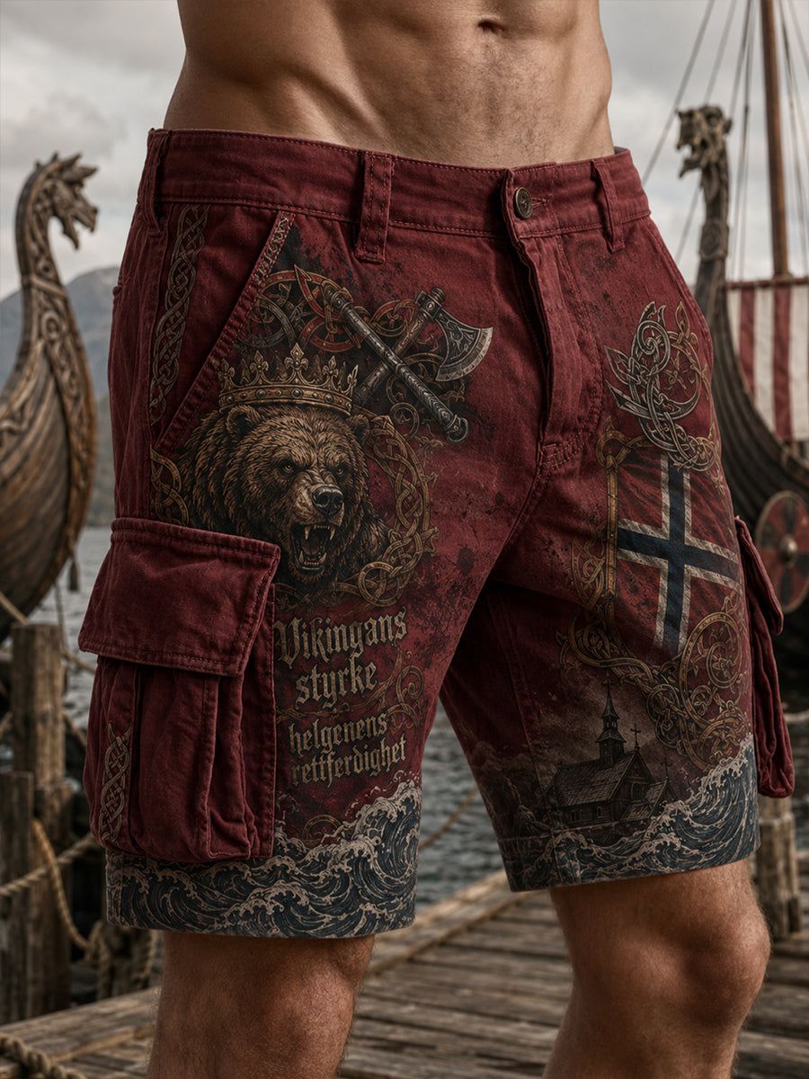 Herrer St. Olavs dag-hyllest kunsttrykk shorts