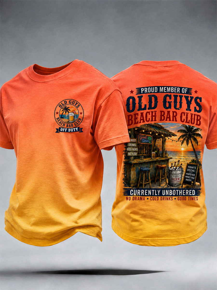 Mænds Old Guys Beach Bar Club T-shirt