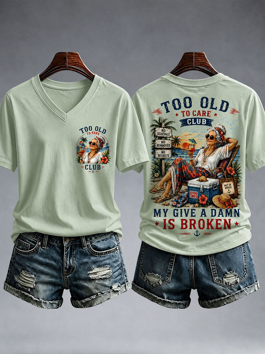 Kvindernes for gamle til at passe klubben T-shirt