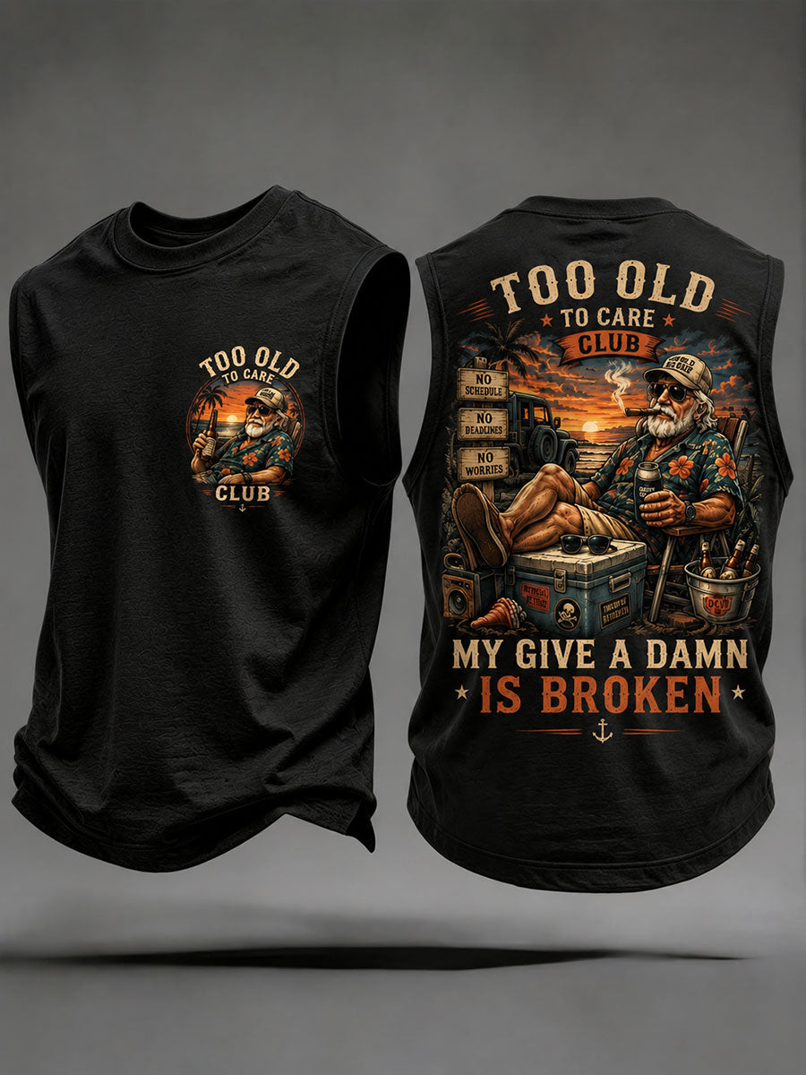 Mænds 'min bekymre mig er ødelagt' tank topper