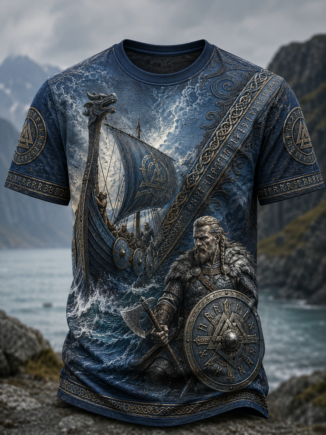 Herrens vikinge korte ærmer T-shirt