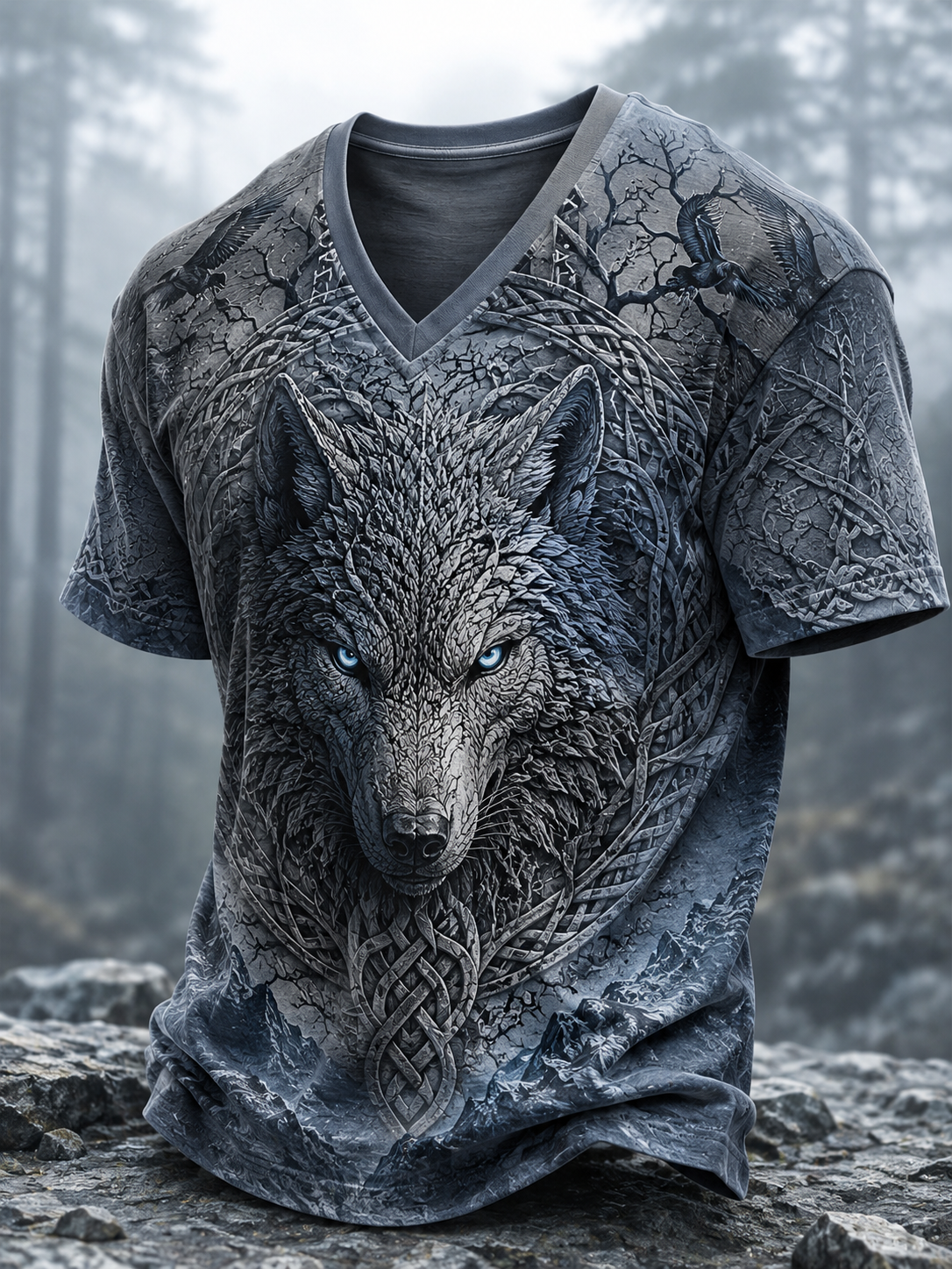 Herre viking V-udskæring T-shirt