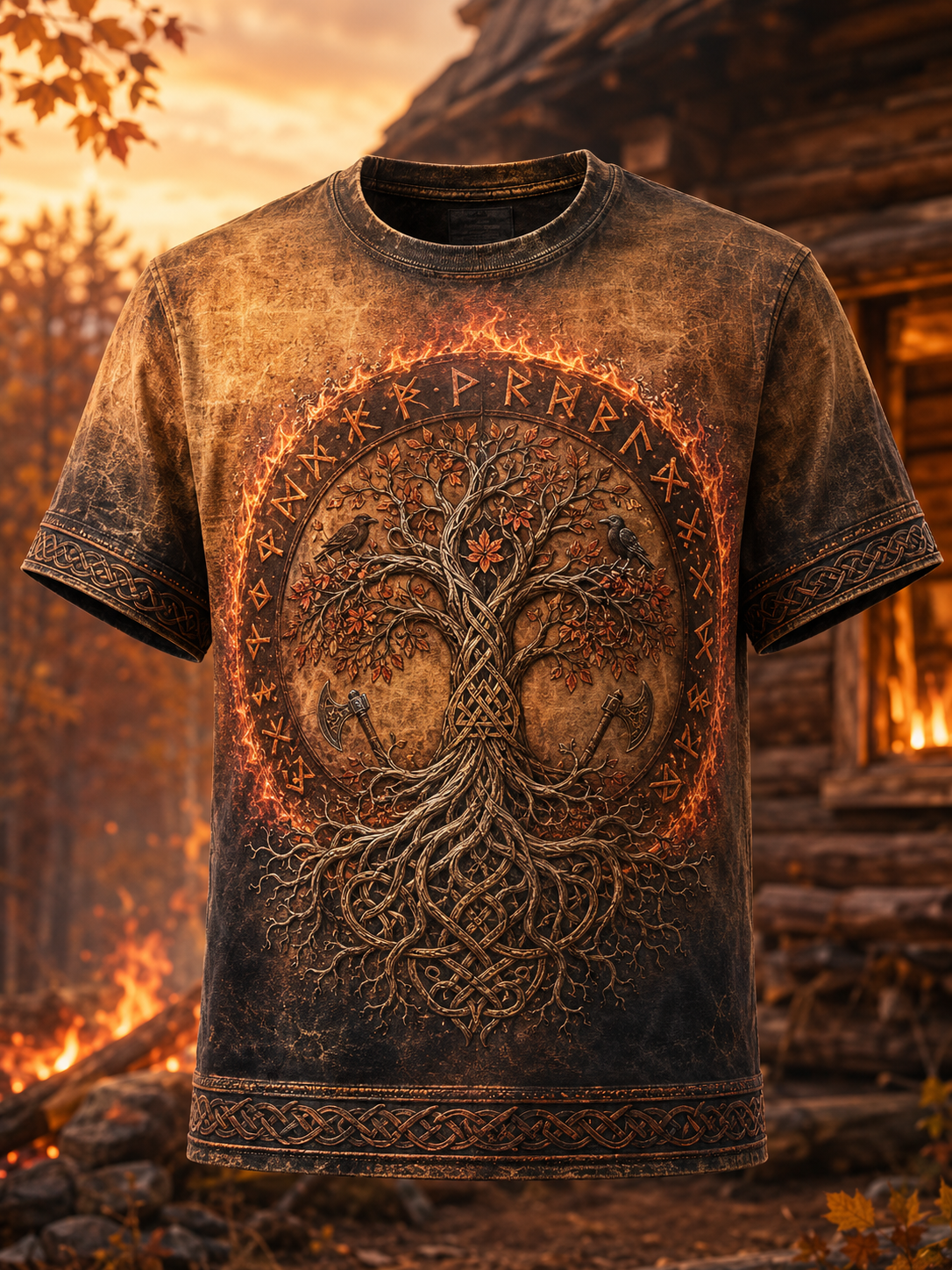 Herre Viking T-shirt med korte ærmer