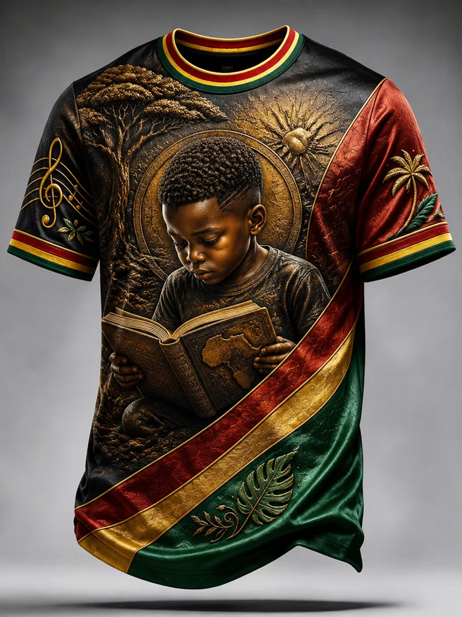 Reggae-T-shirt med korte ærmer til mænd