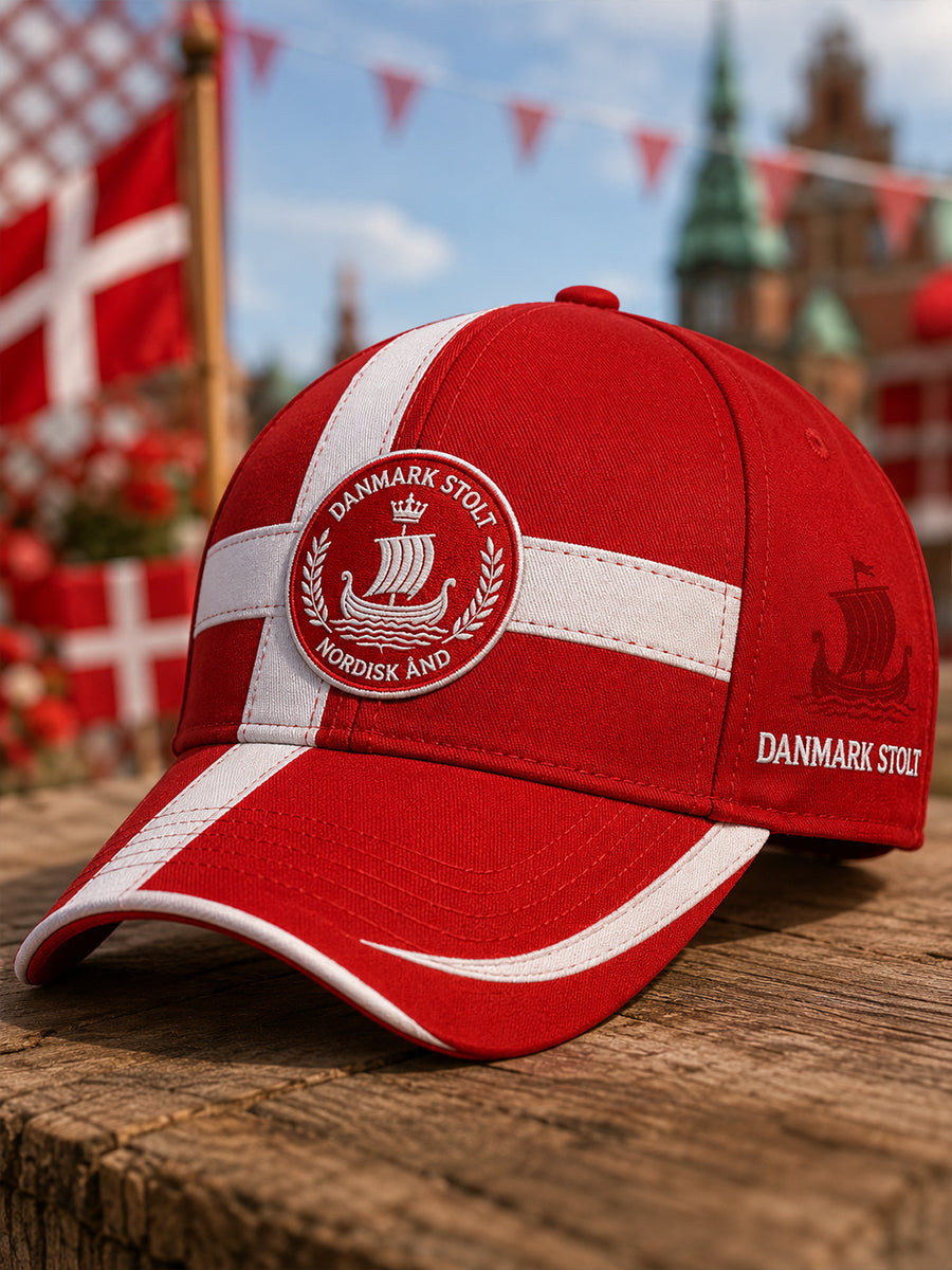 Hat med patriotisk flagmotiv-tryk