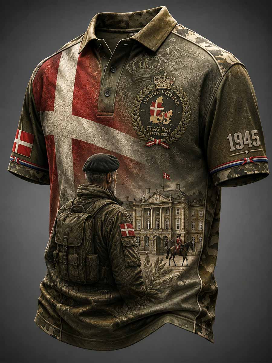 Herrepolo med militær mindeprint fra Danmark