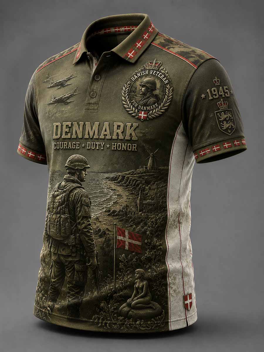Herrepolo med militær mindeprint fra Danmark