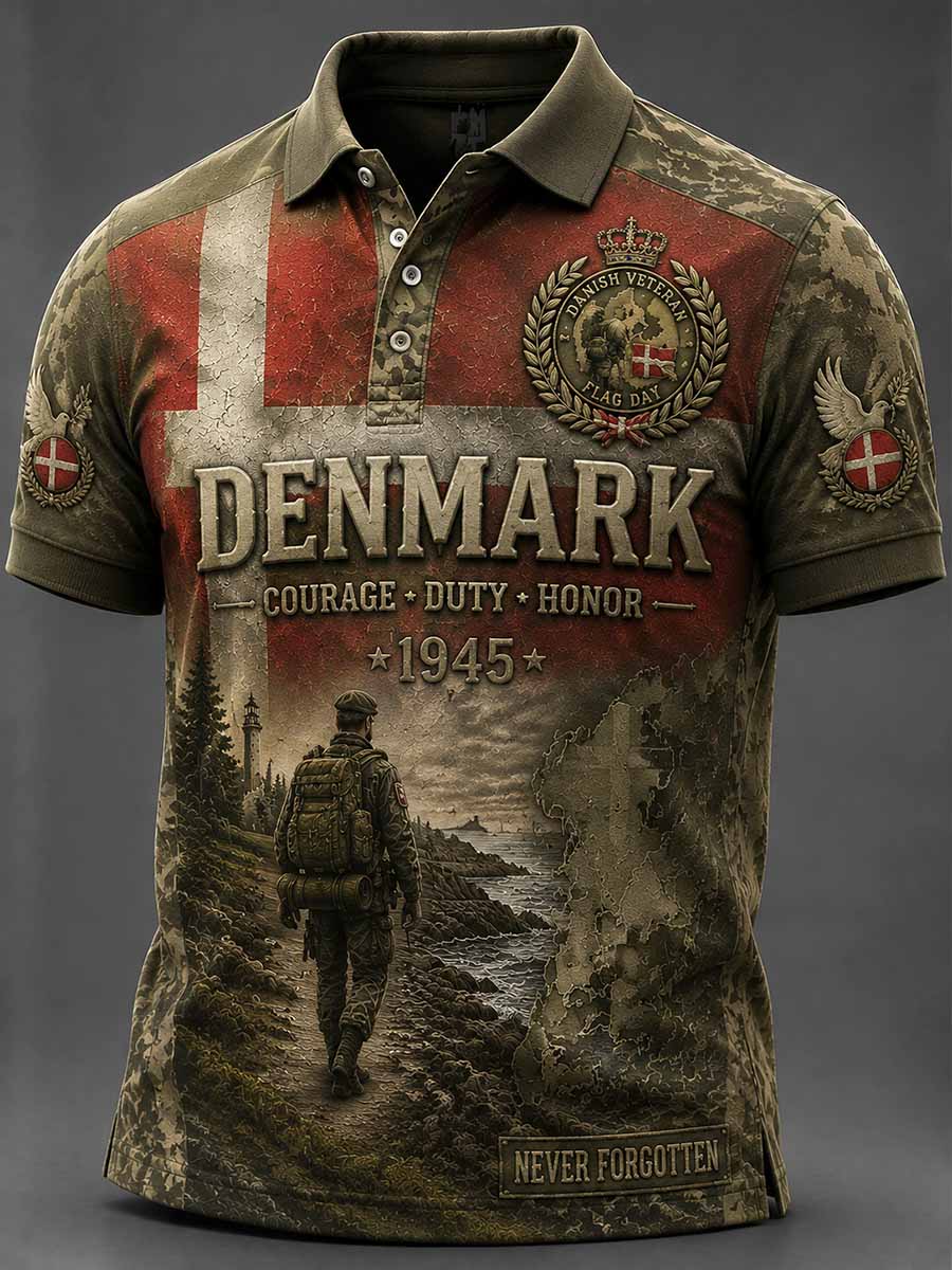 Herrepolo med militær mindeprint fra Danmark