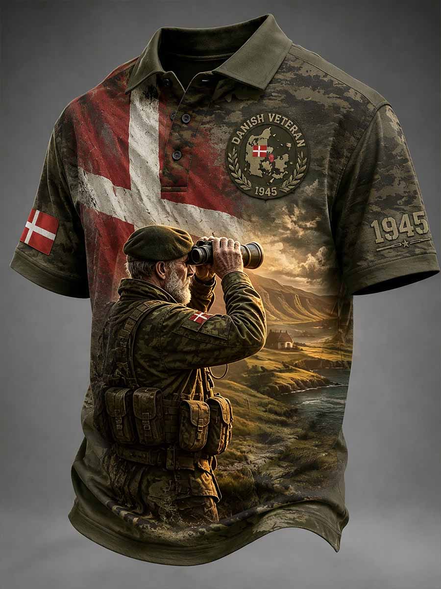 Herrepolo med militær mindeprint fra Danmark
