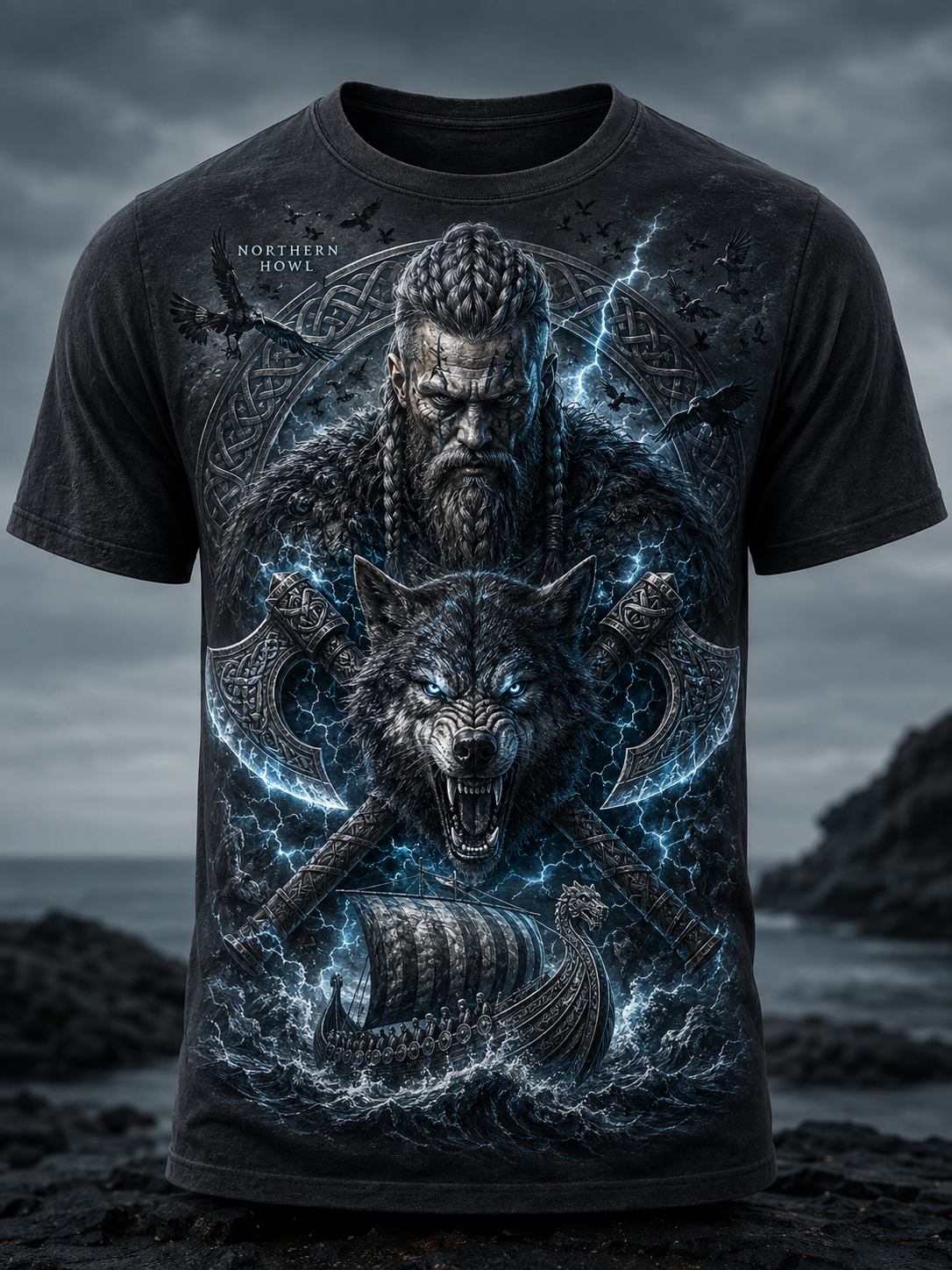 Herre Viking T-shirt med korte ærmer