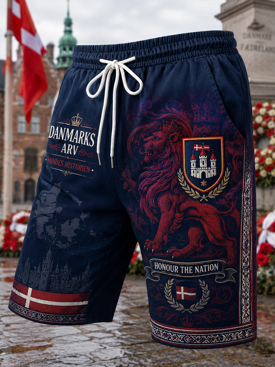Mænds Patriotiske minde Print Casual Shorts