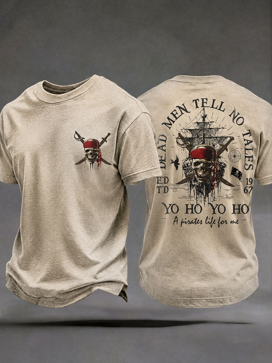 Mænds "Døde mænd fortæller ingen historier Yo ho Ho A Pirates liv for mig" T-shirts