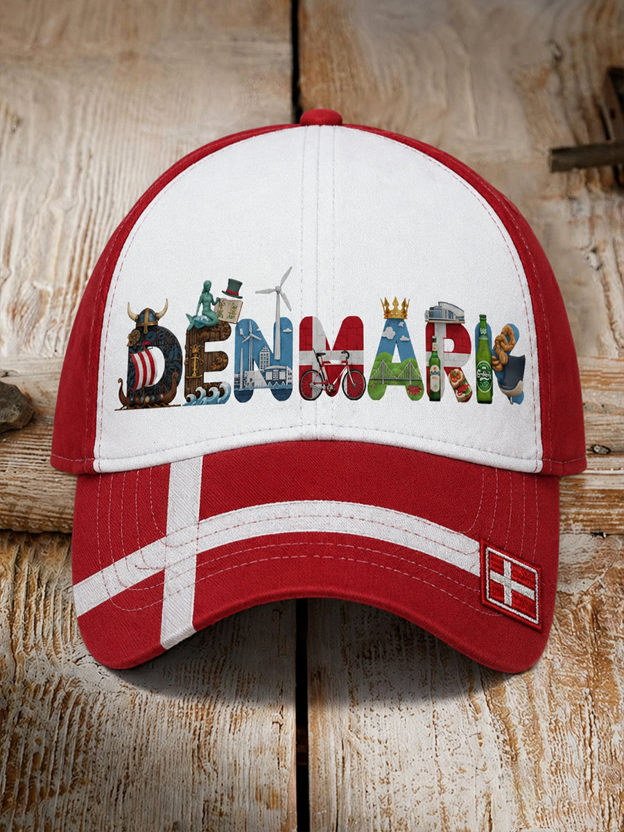 Hat med patriotisk hædersmærke-tryk