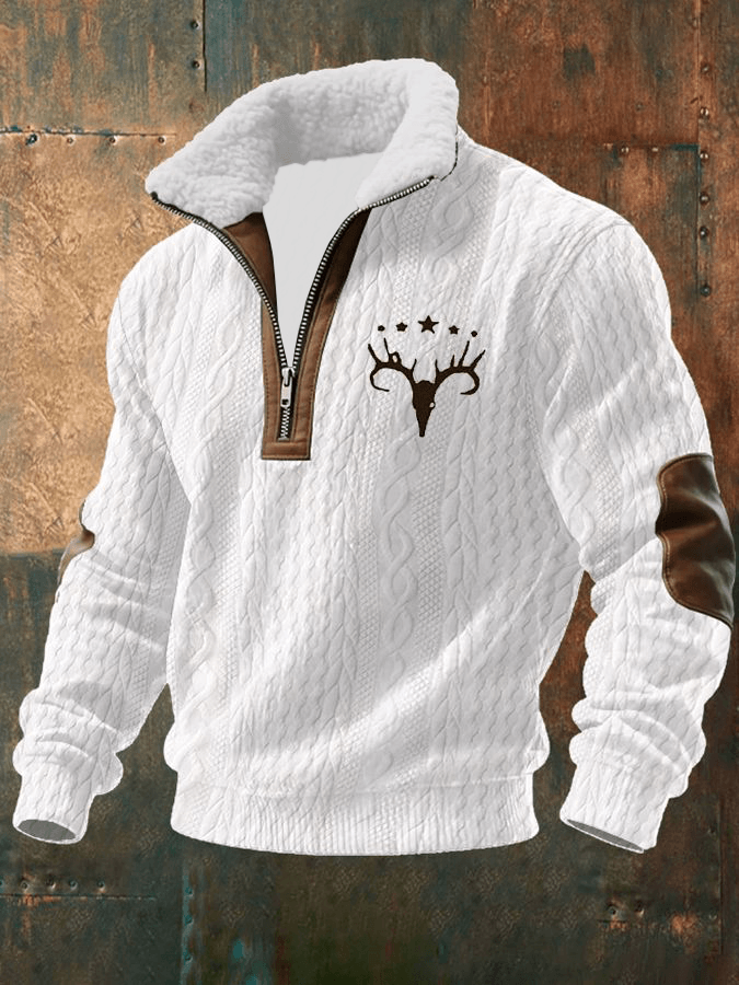 Mænds Vintage Western Printed Casual Sweatshirt