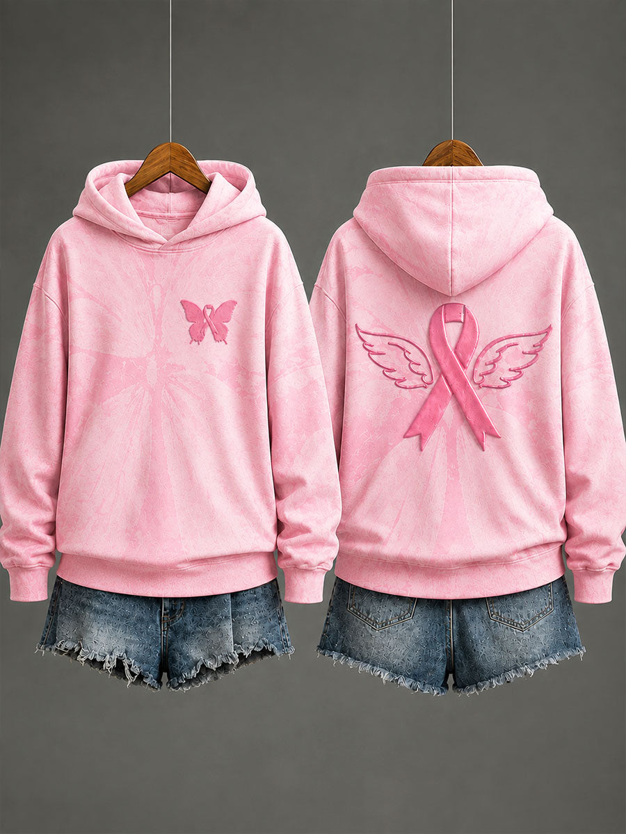 Kvinder Dyr Print Brystkræft Forebyggelse Regelmæssig sweatshirt