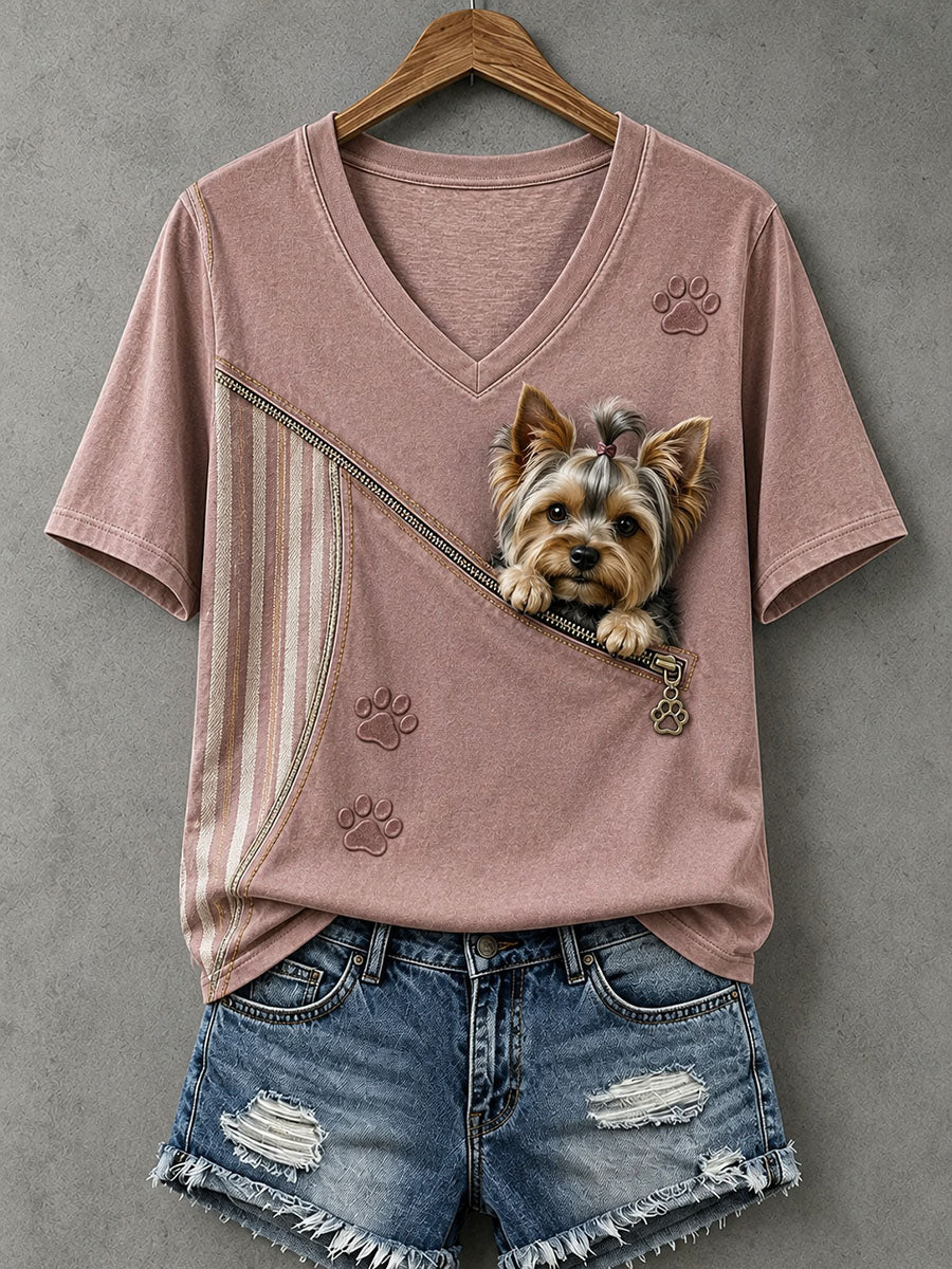 Frauen reizendes Yorkshire Terrier T-Shirt