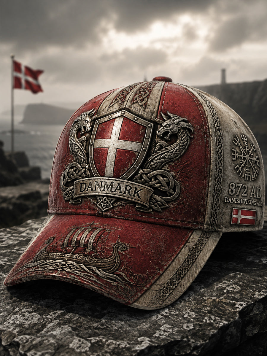 Dansk patriotisk baseballkasket til mænd