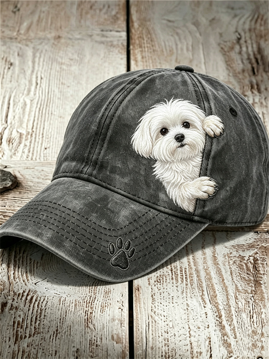 Unisex Funny Kiggende maltesiske hunde & tas Print capt