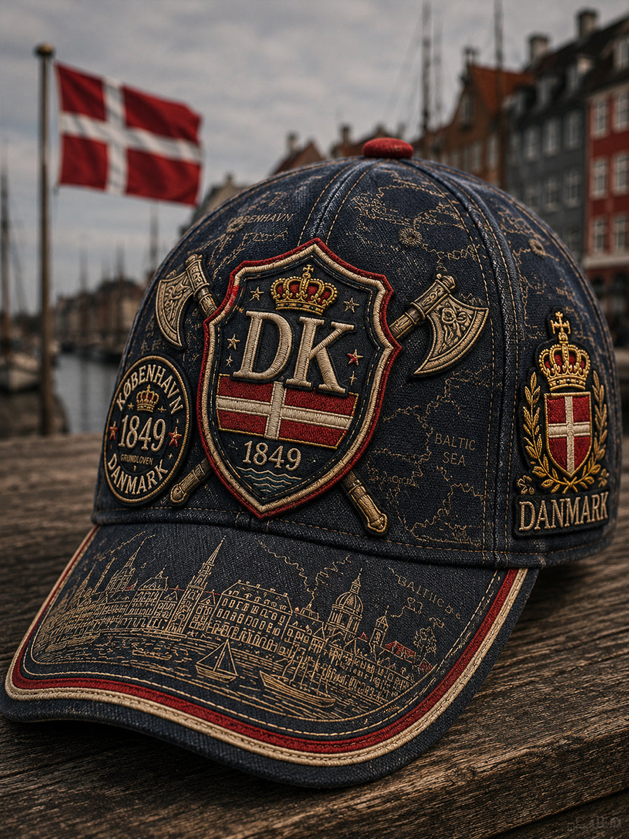 Unisex dansk patriotisk baseballkasket