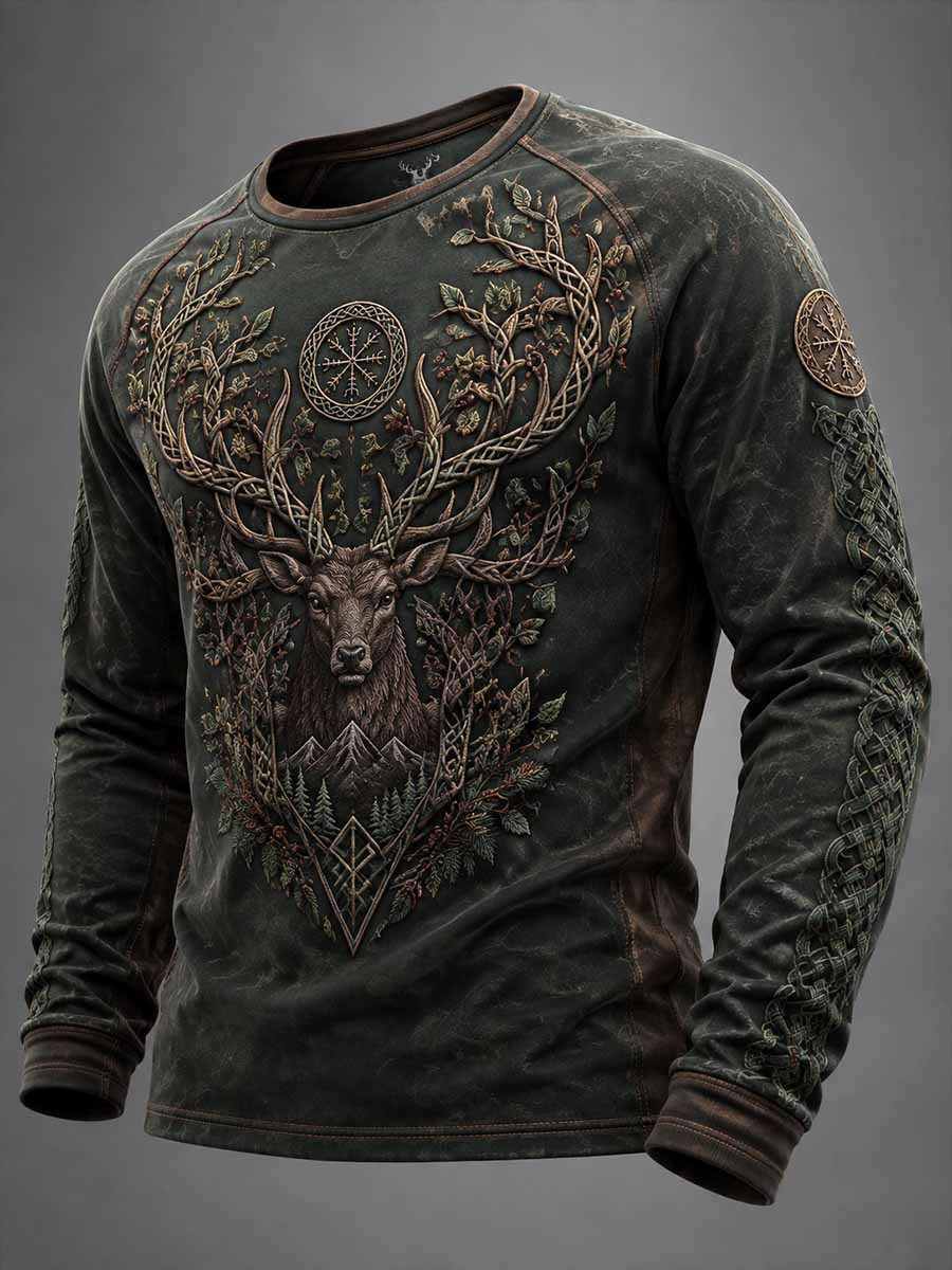 Menns Retro Viking skoghjort