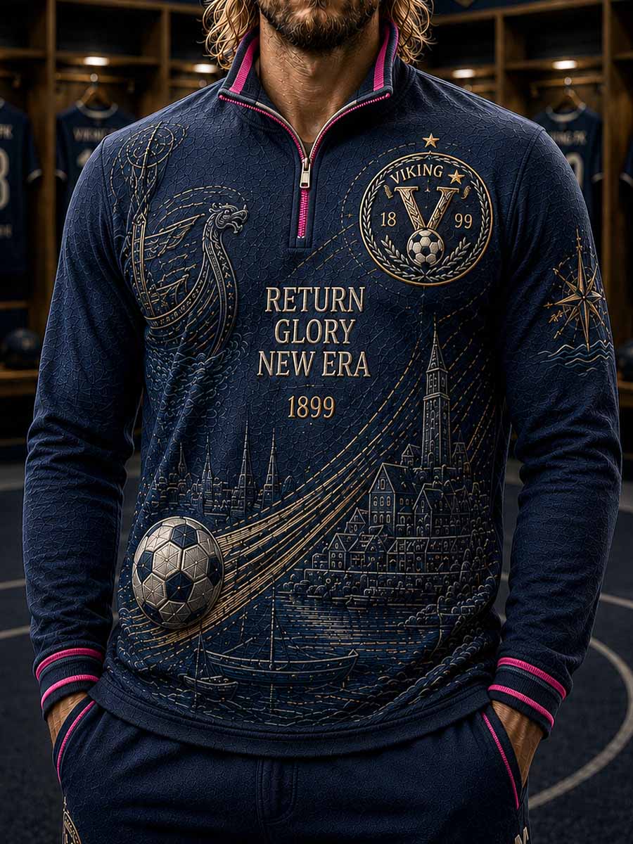Menns vikinge Fk Tradisjonell lagtrykt gensere