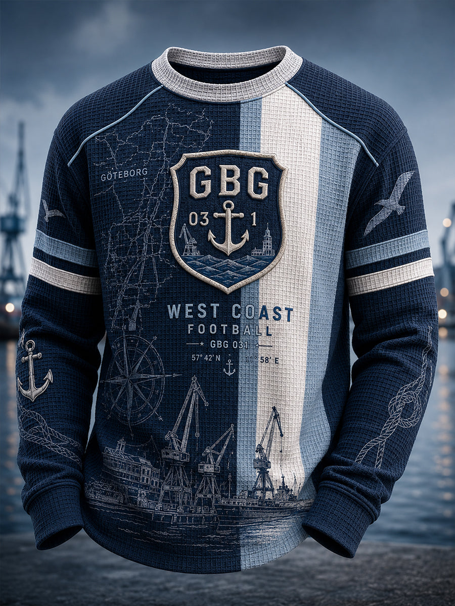 Herrens svenska fotbollklubb IFK Göteborg Älskare våffel Långärm T-shirt