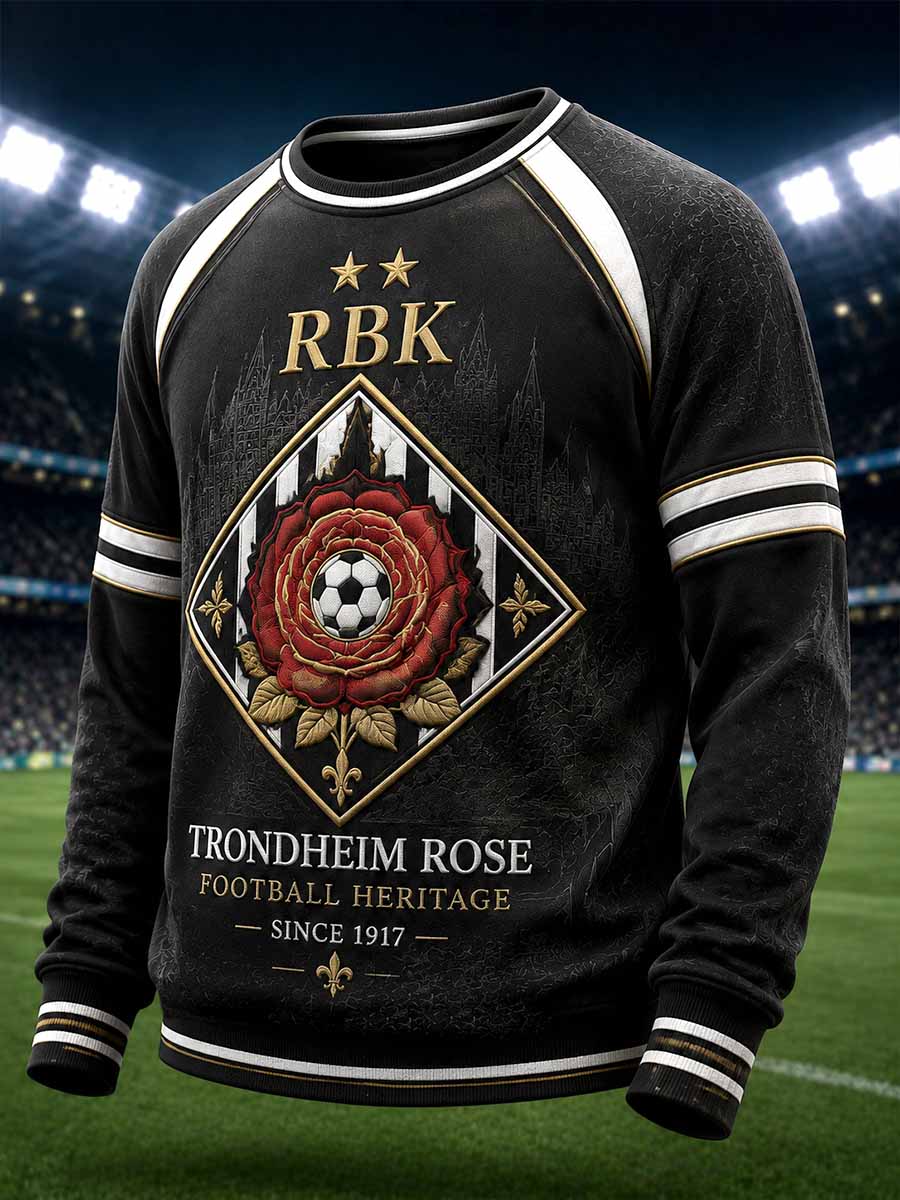 Herrers retro RBK-fotballtrøje med trykk